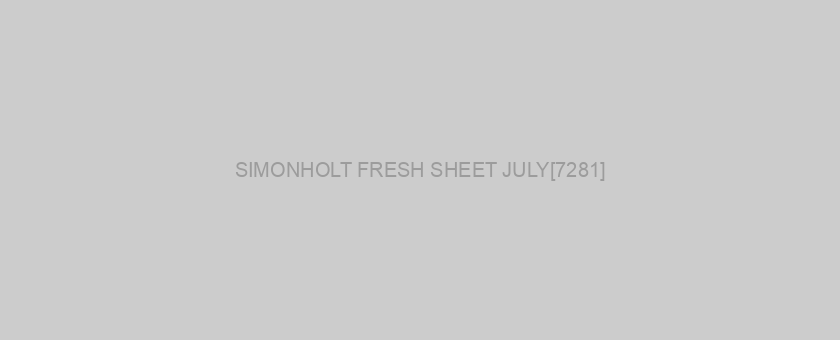 SIMONHOLT FRESH SHEET JULY[7281]